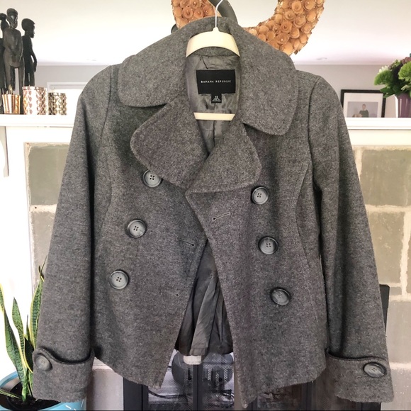 Banana Republic Jackets & Blazers - BANANA REPUBLIC | Wool Pea Coat Gray Size XS